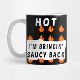 Hot sauces i'm bringin' saucy back group halloween Mug